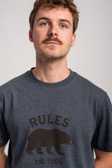 Rules Bear on the hunt T-Shirt fogbluemottled – Detailansicht 1