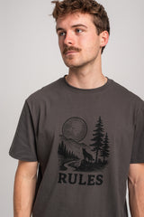 Rules Jonel T-Shirt leadgrey – Rückenansicht