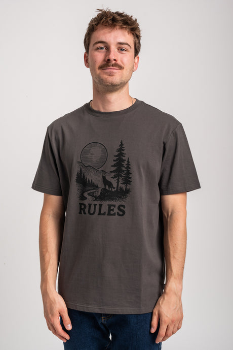 Rules Jonel T-Shirt leadgrey – Vorderansicht