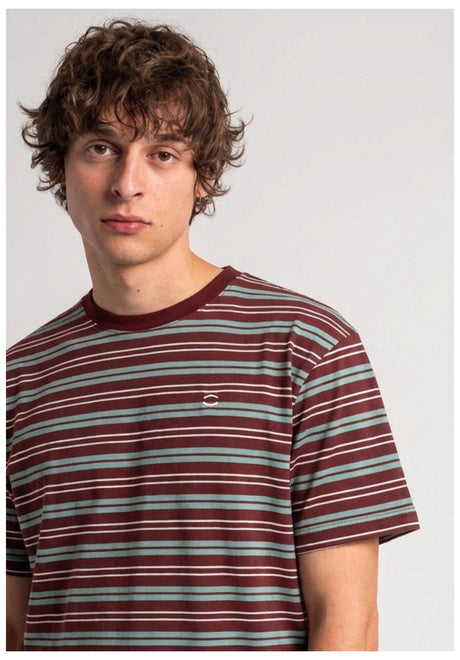 TITUS Icon Stripes T-Shirt darkberry-striped – Rückenansicht