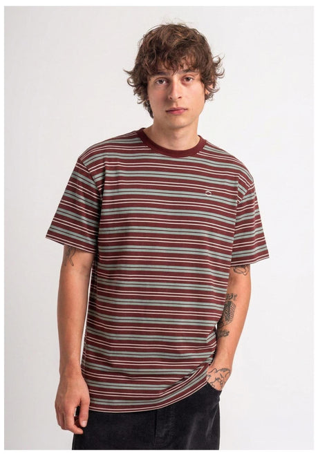TITUS Icon Stripes T-Shirt darkberry-striped – Vorderansicht
