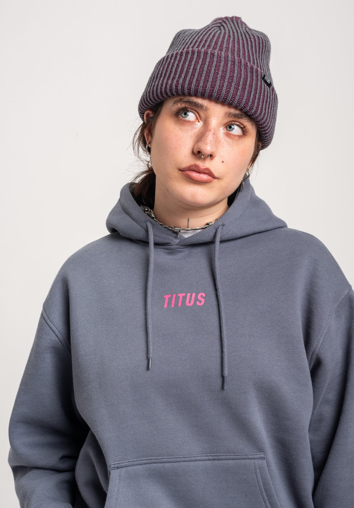 TITUS Dilja Hoodie greyblue – Oberansicht