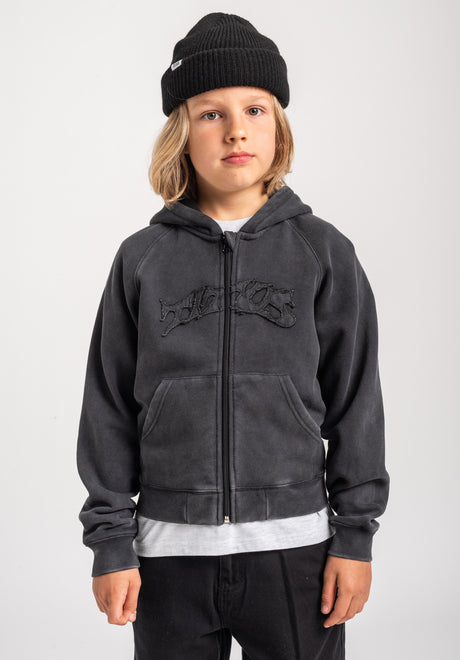 TITUS Classic Front Kids Zip-Hoodie blackfaded – Ansicht 1