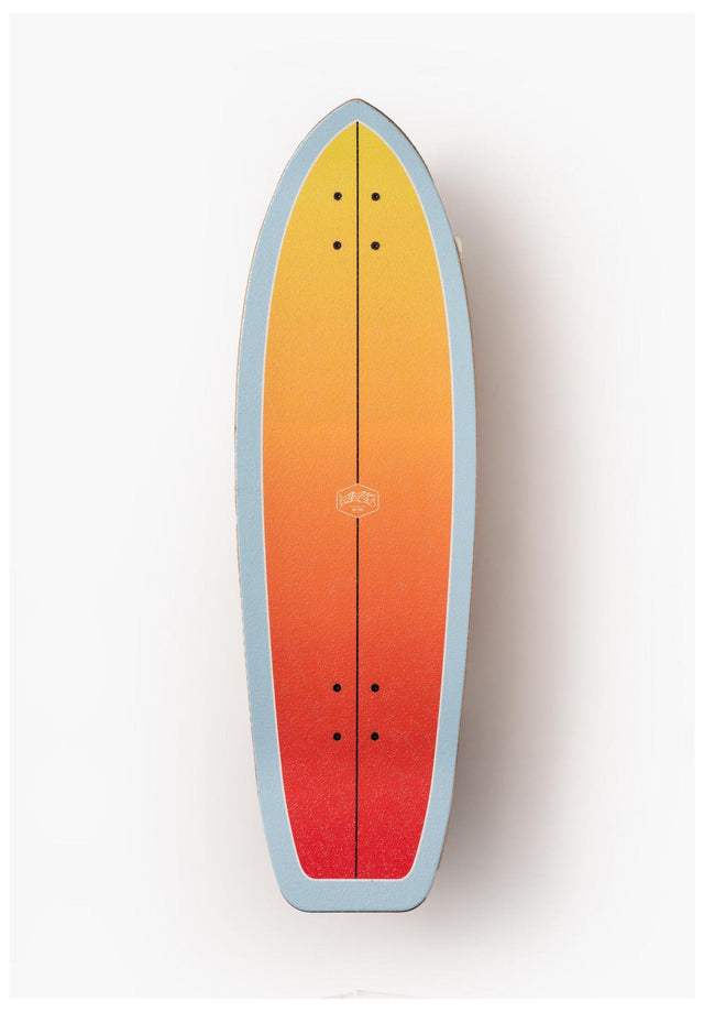 Surf Skate Sunburst orange Vorderansicht