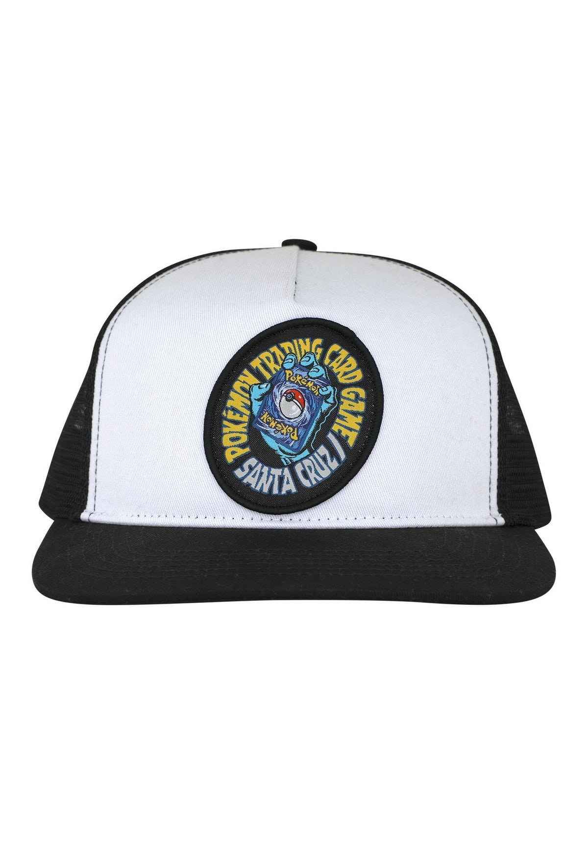 Santa-Cruz Pokémon TCG Hand  Youth Mesh Trucker Snapback Cap white-black – Rückenansicht