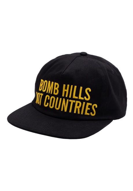 GX1000 Bomb Hills 5-Panel Logo Snapback Cap black – Vorderansicht