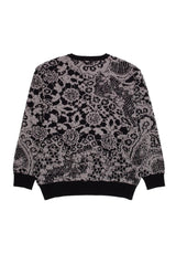 GX1000 Jacquard Knit Laced Sweatshirt grey-black – Rückenansicht