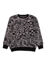 GX1000 Jacquard Knit Laced Sweatshirt grey-black – Vorderansicht