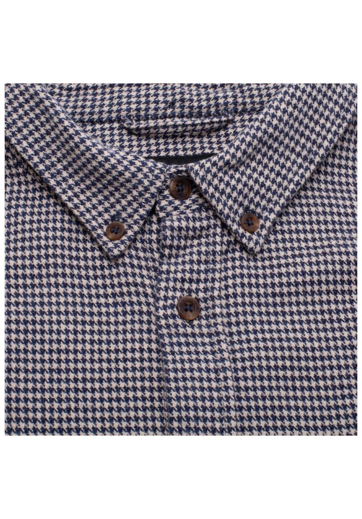 GX1000 Long Sleeve Houndstooth Button Down Hemd-Langarm blue – Detailansicht 1