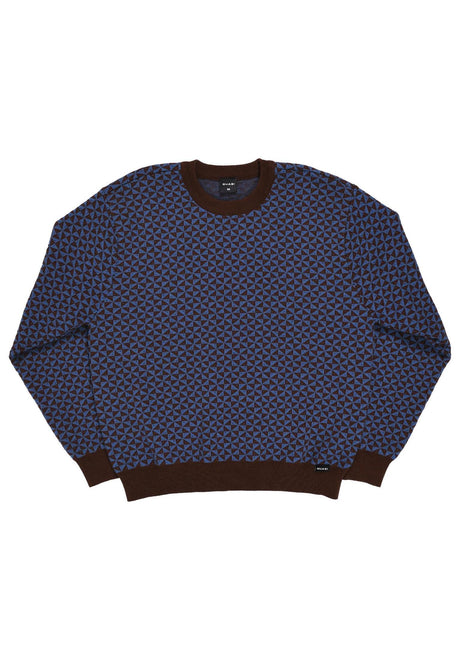 Quasi Trig Knit Heavyweight Sweatshirt blue – Vorderansicht