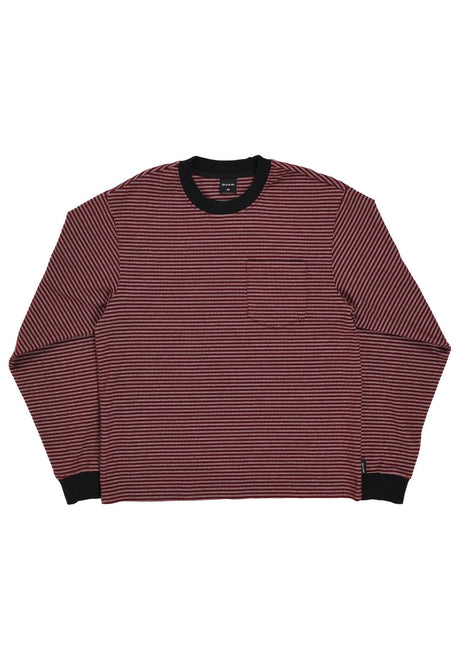 Quasi Linescreen Pocket Longsleeve wine – Vorderansicht