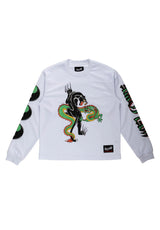 Welcome Opps Moto Jersey Boxy Longsleeve white – Vorderansicht