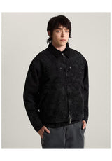 Vans Nico Cropped Chore Canvas Winterjacke black – Vorderansicht