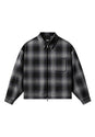 Larkspur Zip Plaid Flannel black Vorderansicht