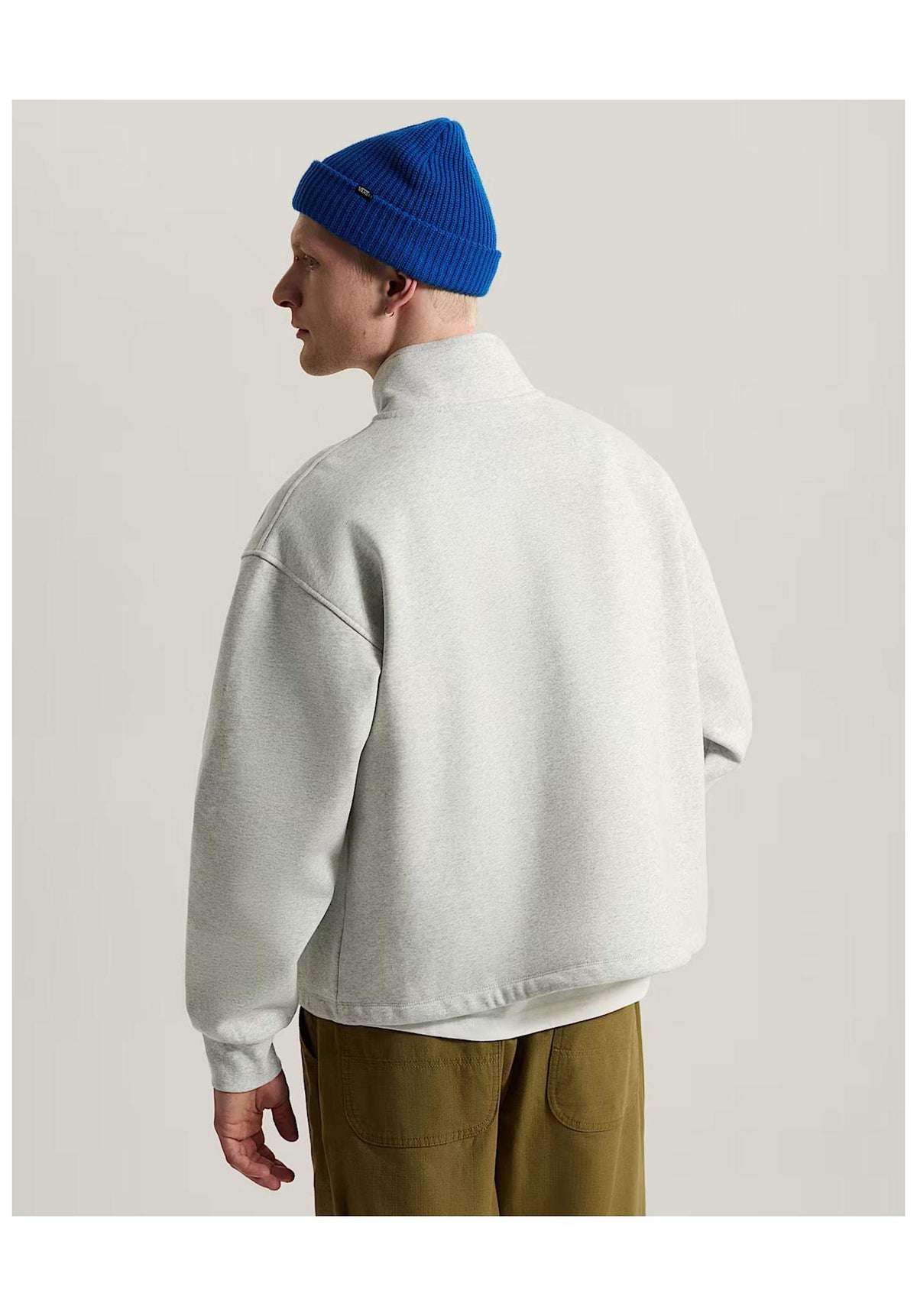 Vans Full Zip Mock Neck Fleece Übergangsjacke ashheather – Rückenansicht