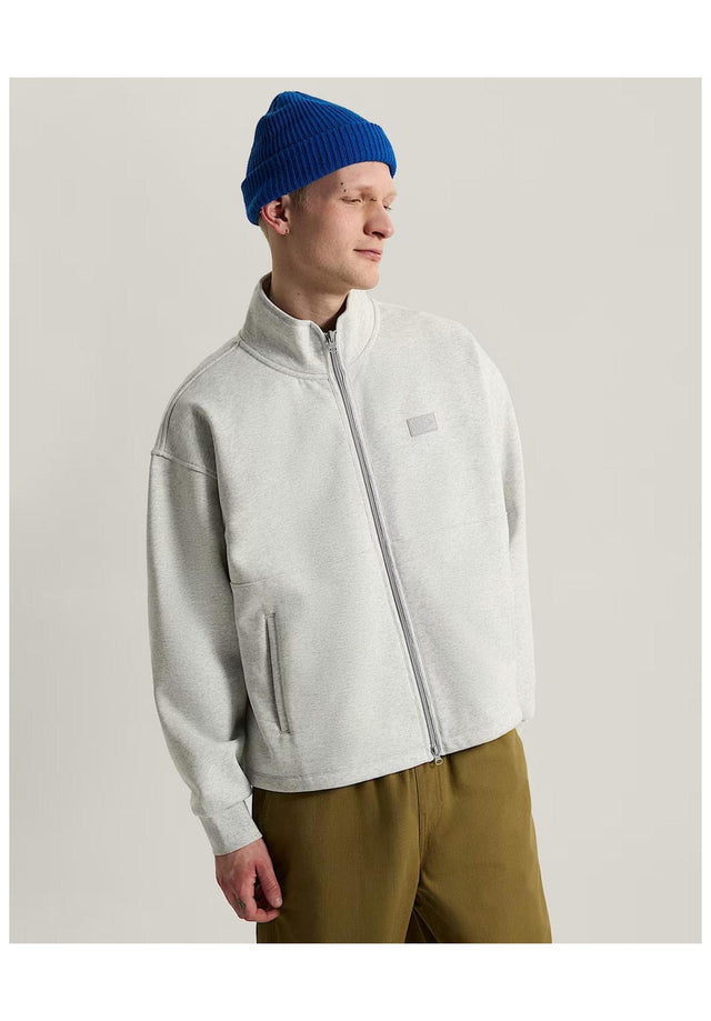 Full Zip Mock Neck Fleece ashheather Vorderansicht