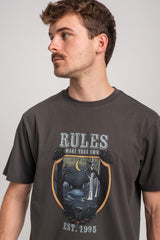 Rules Path T-Shirt leadgrey – Rückenansicht