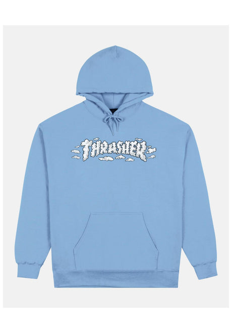 Thrasher Clouds By Spanky Hoodie light-blue – Vorderansicht