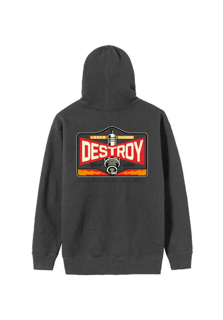 Loser-Machine Hot Spark Hoodie asphalt – Vorderansicht