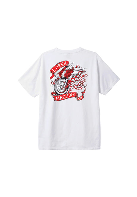 Loser-Machine Fire Starter T-Shirt white-enzyme – Vorderansicht