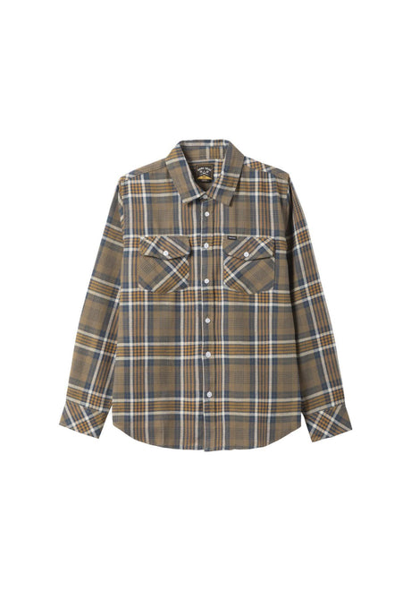 Dark Seas Newton Lightweight Hemd-Langarm grey-navy – Vorderansicht