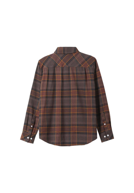 Dark Seas Newton Lightweight Hemd-Langarm brown-black – Rückenansicht