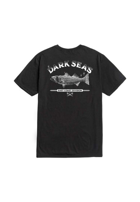Dark Seas Striped Bass T-Shirt black – Vorderansicht