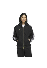 adidas-skateboarding Tysh Trck Jckt Zip-Hoodie black-white – Vorderansicht