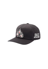 Loser-Machine x DICE 5-Panel High Profile Wool Snapback Cap black – Vorderansicht