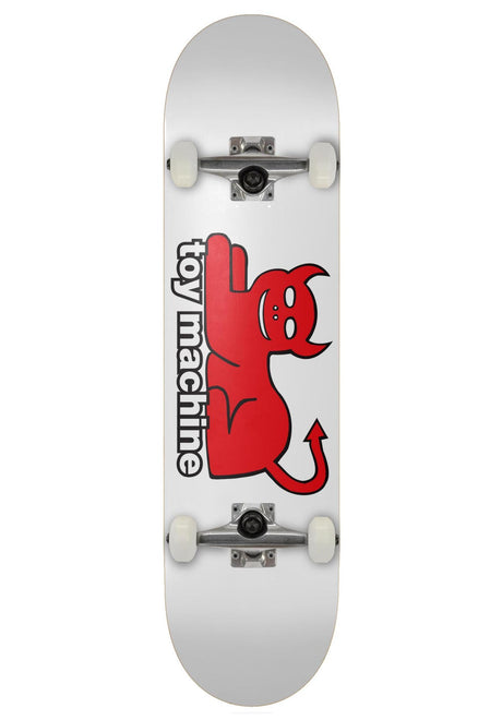 Toy-Machine Devil Cat Komplettboard white – Vorderansicht