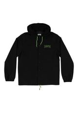 Creature Gravette Cut and Tie Hooded Windbreaker Übergangsjacke black – Vorderansicht