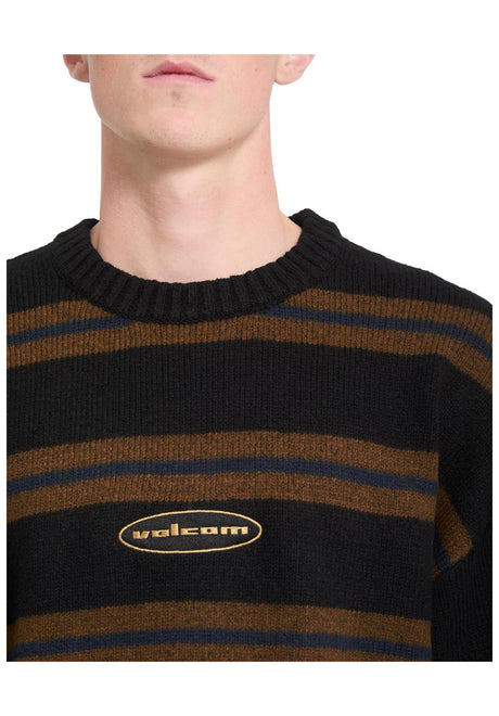 Volcom Striperstand Strickpullover black – Detailansicht 1