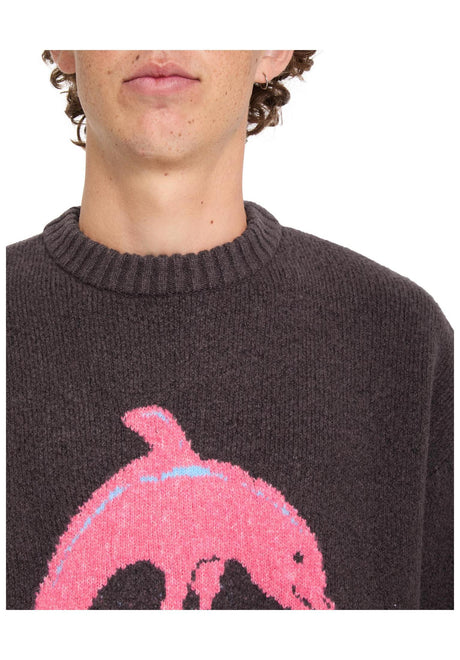 Volcom FA Ozzy Swtr Dolphin Strickpullover raisin – Detailansicht 1