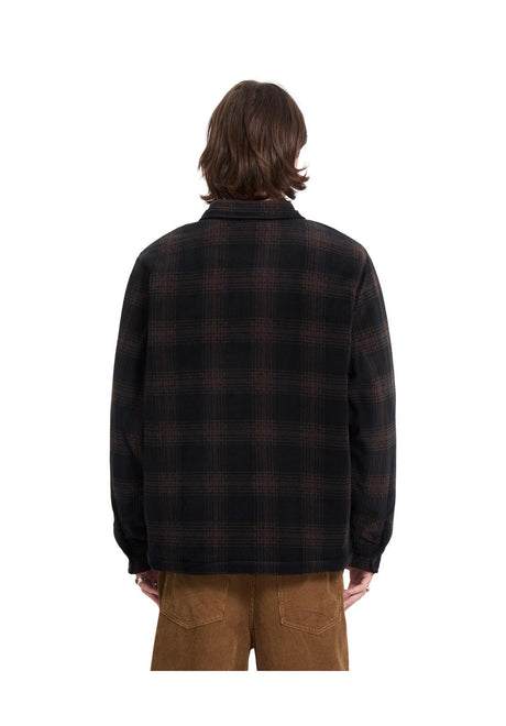 Volcom Bowered II Fleece Hemd-Langarm cacao – Rückenansicht