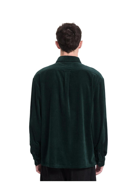 Volcom Fostered II Cord Hemd-Langarm scarab – Rückenansicht