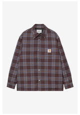 Carhartt WIP Baird Shirt Jac Übergangsjacke bairdcheck-palisander – Vorderansicht