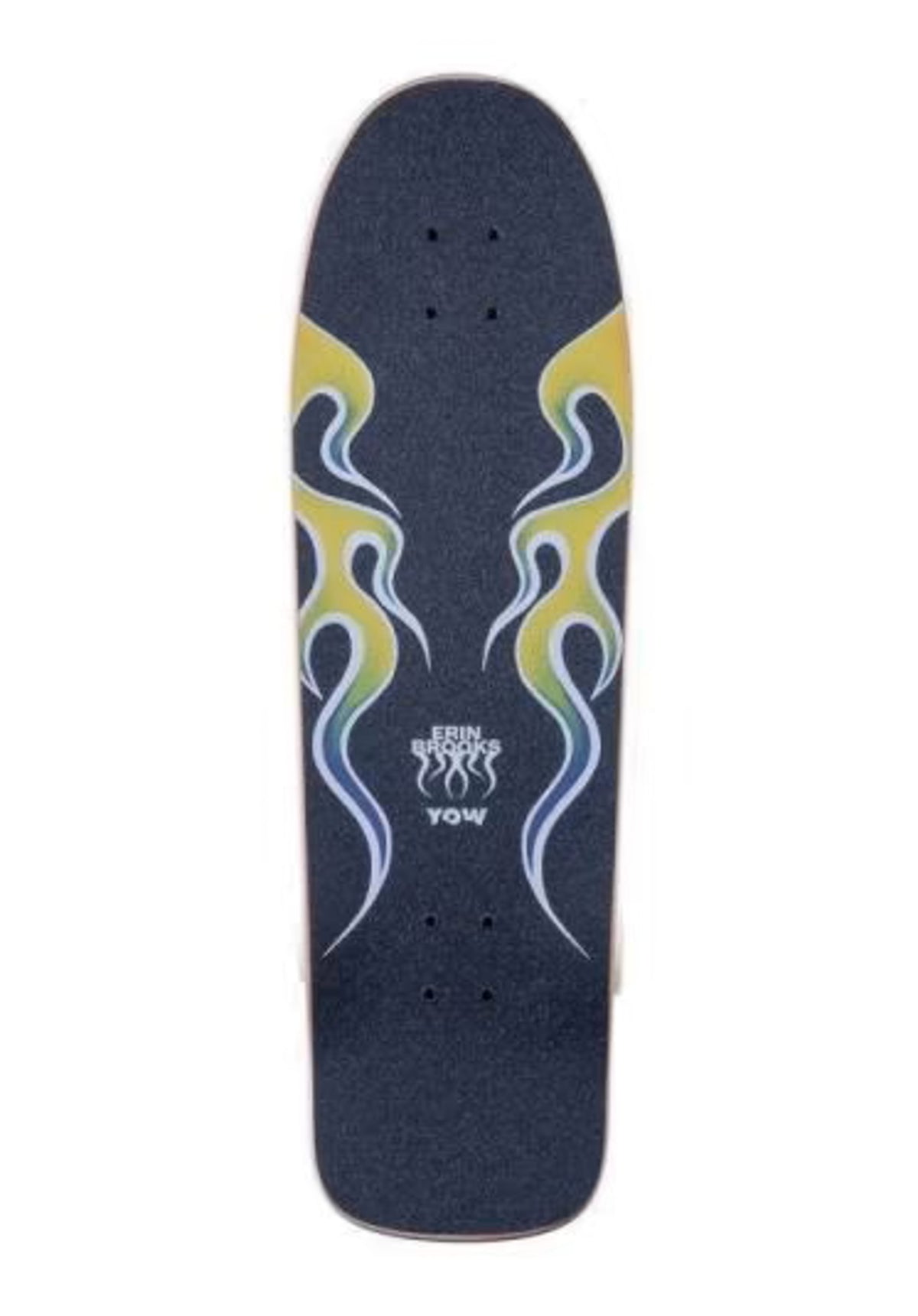 YOW Brooks High Blaze Signature Series Surfskate 32" Cruiser-Komplett white-yellow-red – Rückenansicht