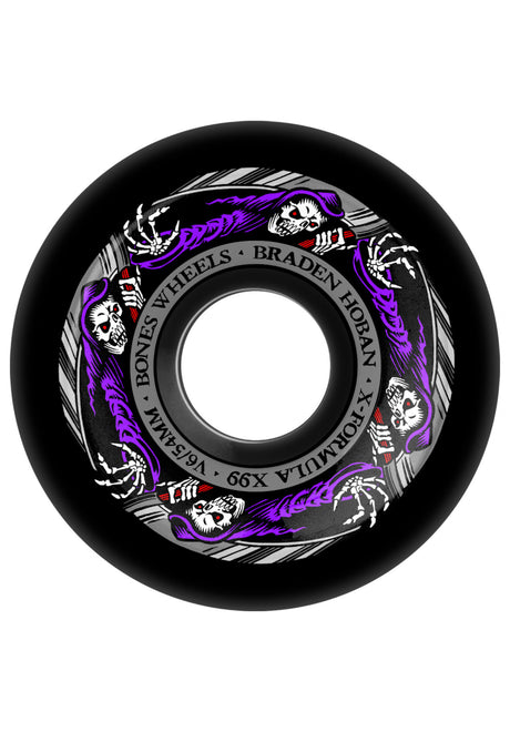 Bones Wheels X-Formula Hoban Reaper 99A V6 Wde-Cut Rolle black – Vorderansicht