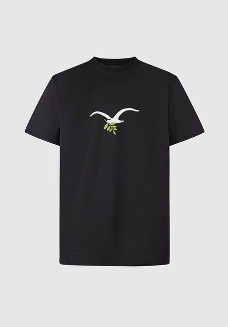 Cleptomanicx Peace T-Shirt black – Vorderansicht