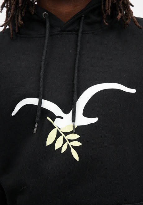 Cleptomanicx Peace Hoodie black – Detailansicht 1