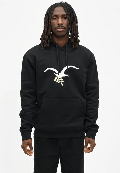 Cleptomanicx Peace Hoodie black – Vorderansicht