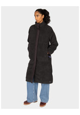iriedaily Fluffy Teddy Coat Winterjacke blackmelange – Vorderansicht