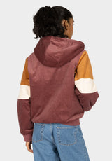 iriedaily Blotchy Cord Winterjacke plum – Rückenansicht