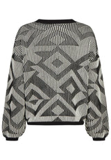iriedaily Ribby Strickpullover black-white – Rückenansicht