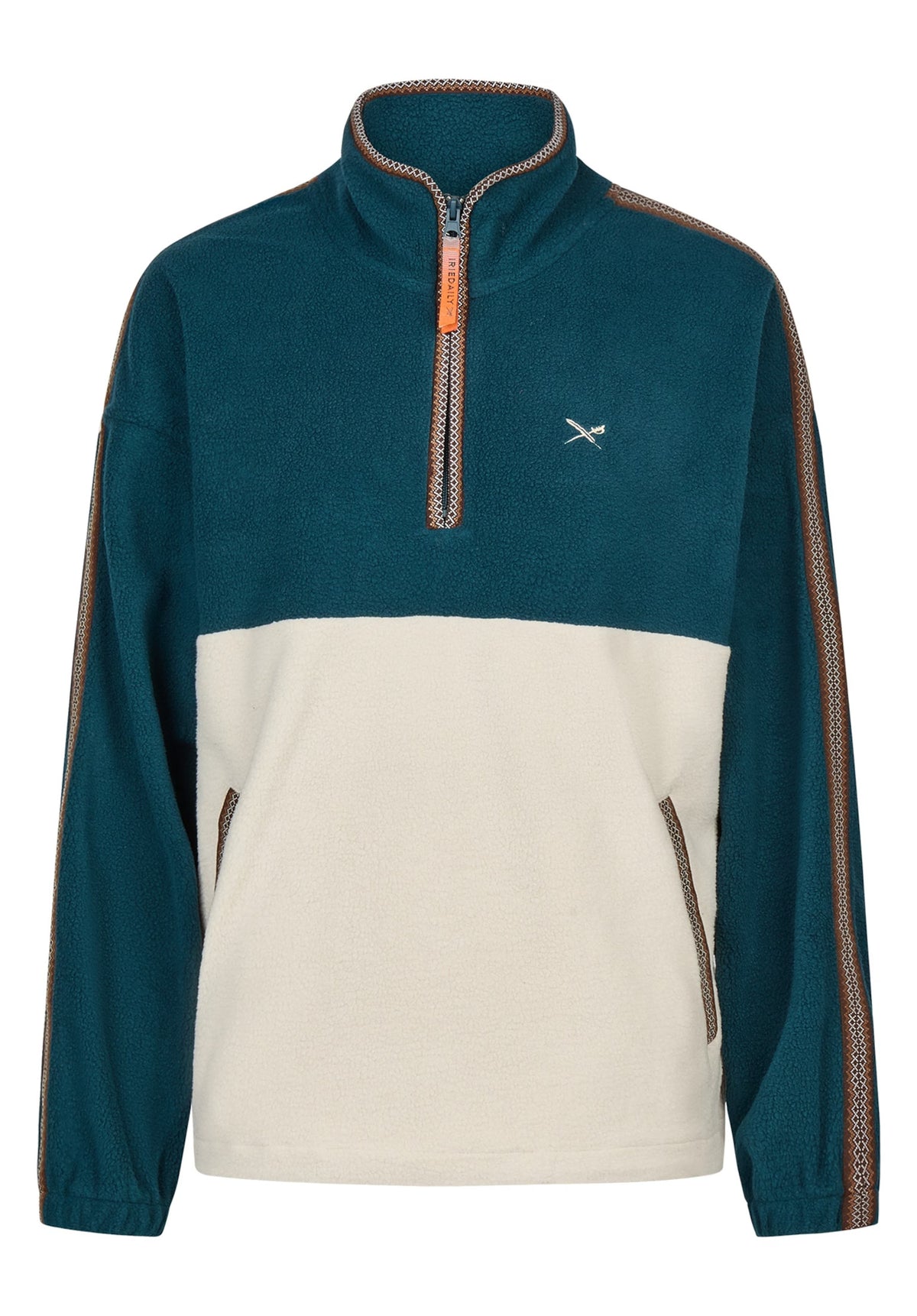 iriedaily Pahada Teddy Troyer Sweatshirt darkorion – Detailansicht 1