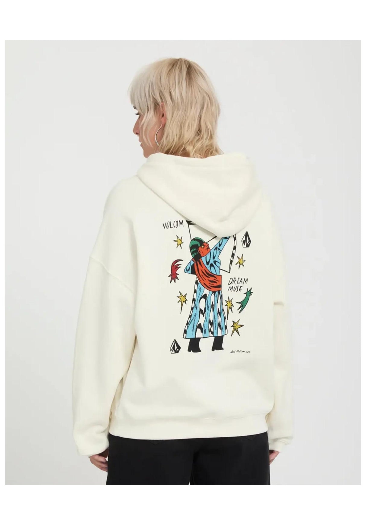 Volcom Radical Daze Up Hoodie offwhite – Rückenansicht