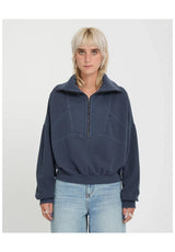 Reetrocity Quarter Zip stormblue Vorderansicht