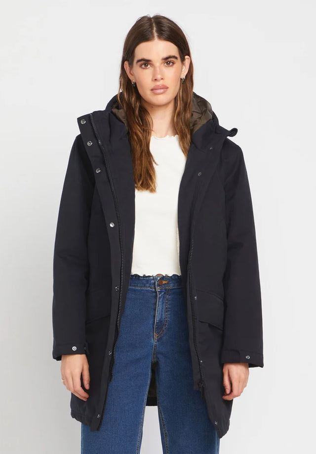 Somestone 10K Parka black Vorderansicht