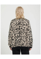 Volcom Tigardi Cardigan Strickpullover animalprint – Rückenansicht