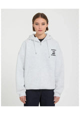 Volcom FA Ozzy Fleece Zip-Hoodie boneheather – Vorderansicht